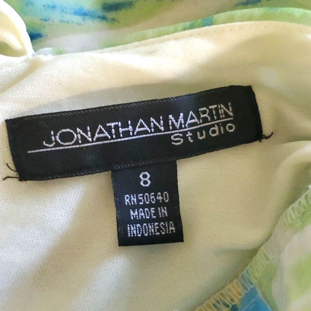 Jonathan Martin Studio Grecian Style Sleeveless Print Dress - Picture 9 of 14
